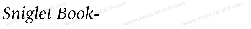 Sniglet Book字体转换